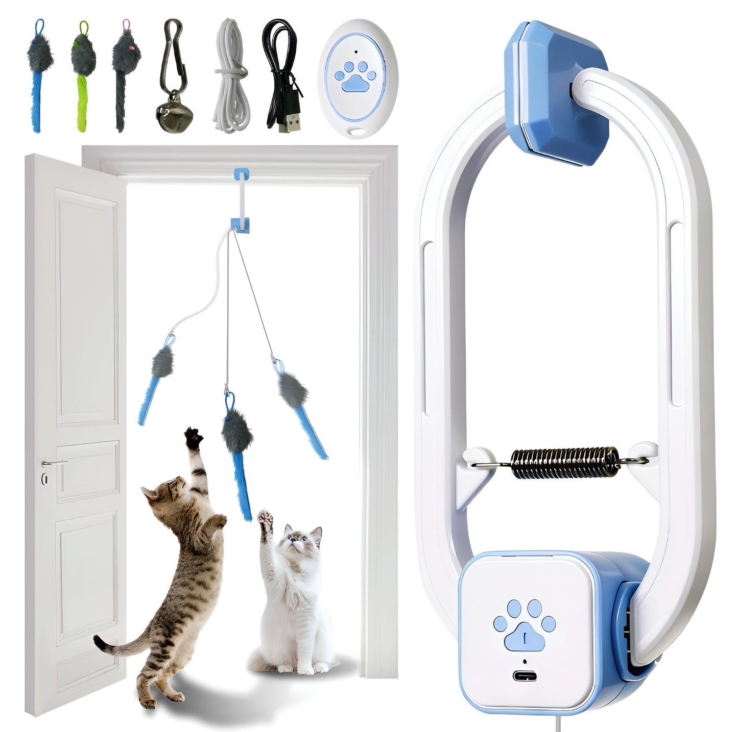 LAYZCAT™ Interactive Hanging Cat Teaser Toy